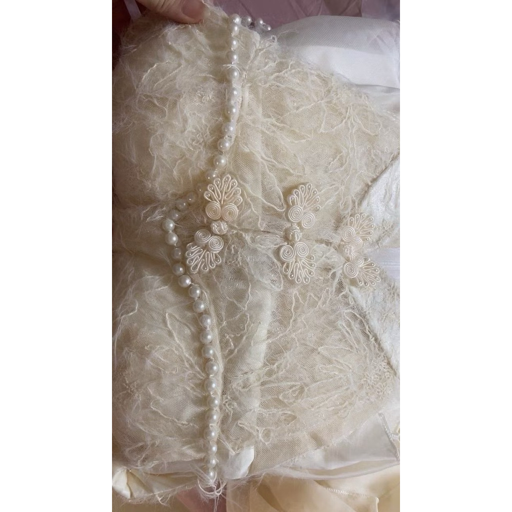 NEW| Váy thiết kế sườn xám lông vũ nhà Thanh Kiều tặng áo choàng | BigBuy360 - bigbuy360.vn