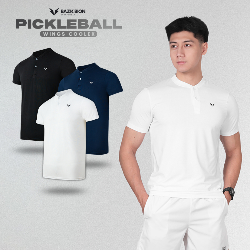 Áo Thể Thao Pickleball BAZIK Cổ Trụ Wings CoolEx Thoáng Khí, Đa Năng Vận Động - A24