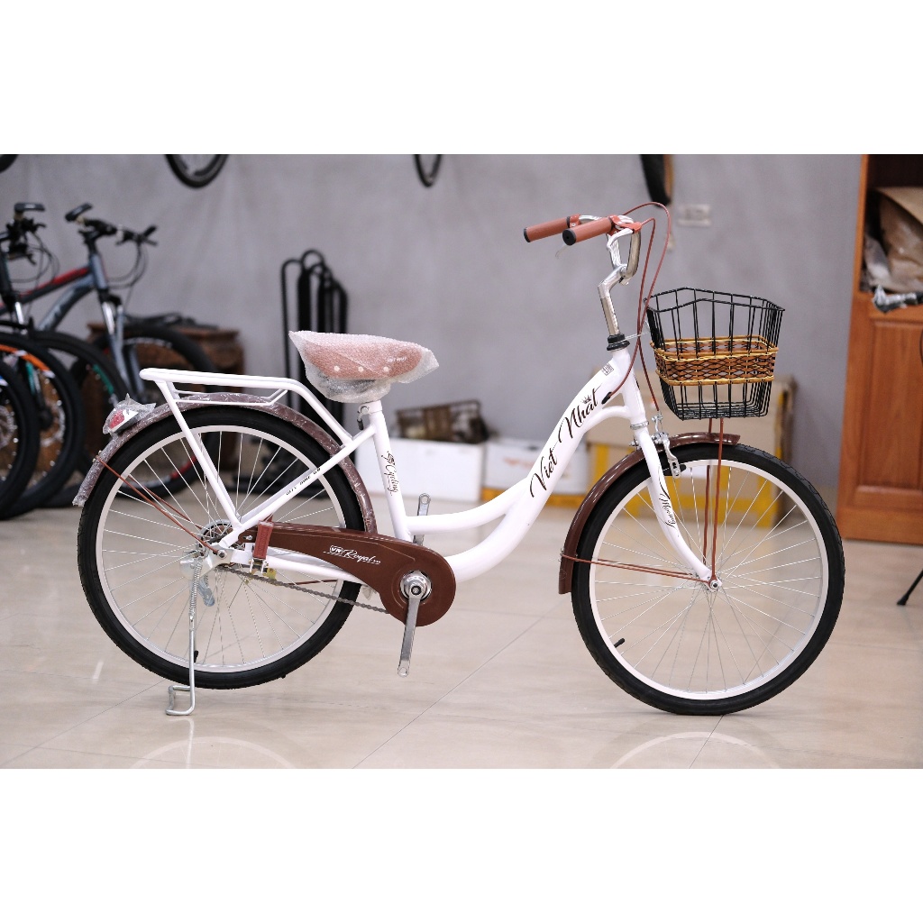 Xe Đạp Nữ Việt Nhật 24inch-26inch, Kèm Giỏ Xe Và Gác Baga (Xe Đạp Đi Học/Đi Phố) Mẫu mới