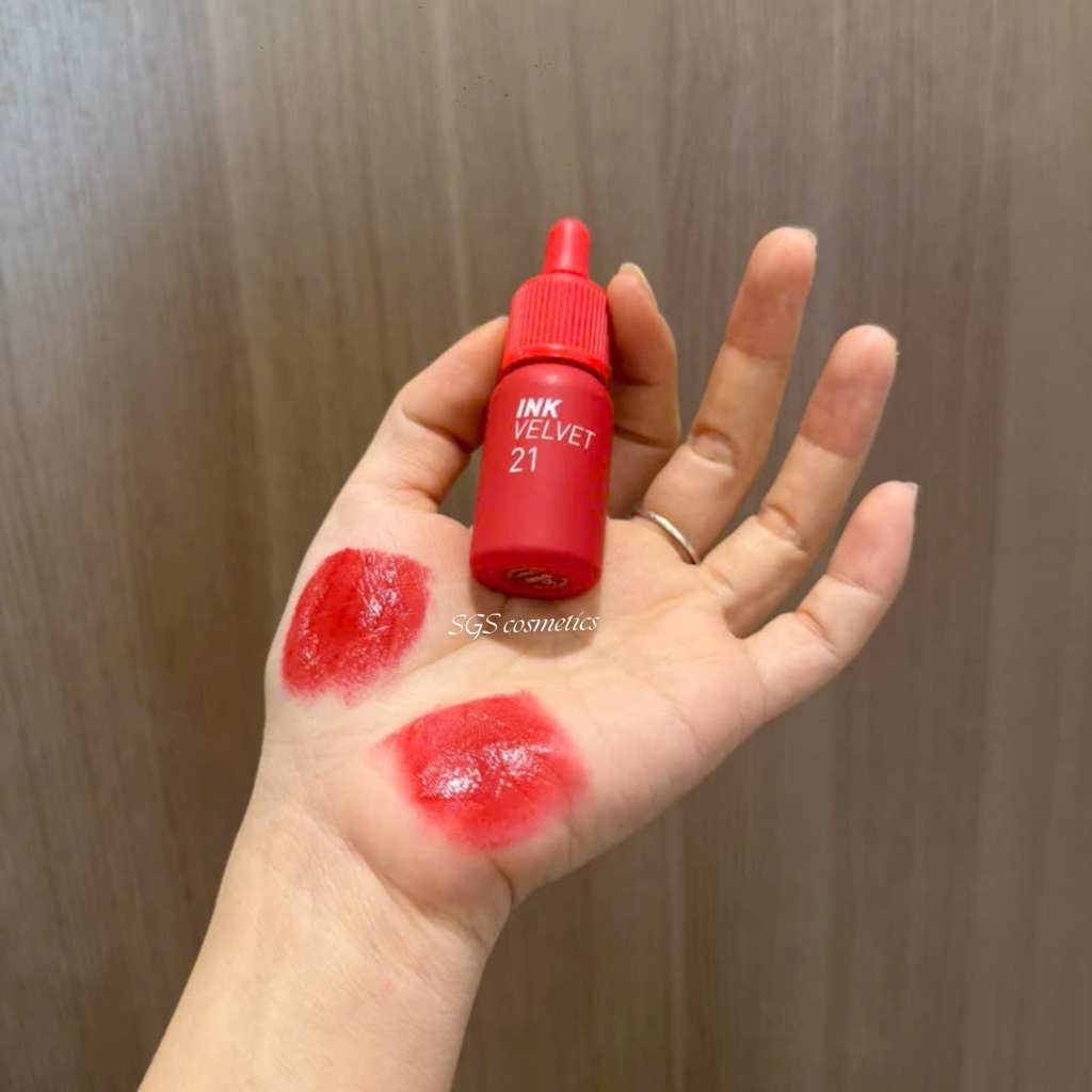 Son Ink 21 Đỏ Lạnh, Son Kem Lỳ Ink  21 Vitality Coral Red