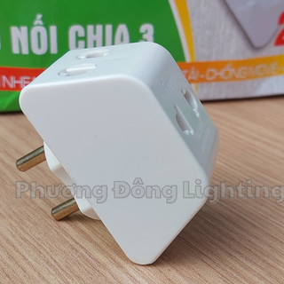 Phích cắm chia 3 ổ cắm -  Đầu Nối Chia 3 Ổ Cắm Đa Năng  An Toàn Tiện Dụng Thương Hiệu Fanagold