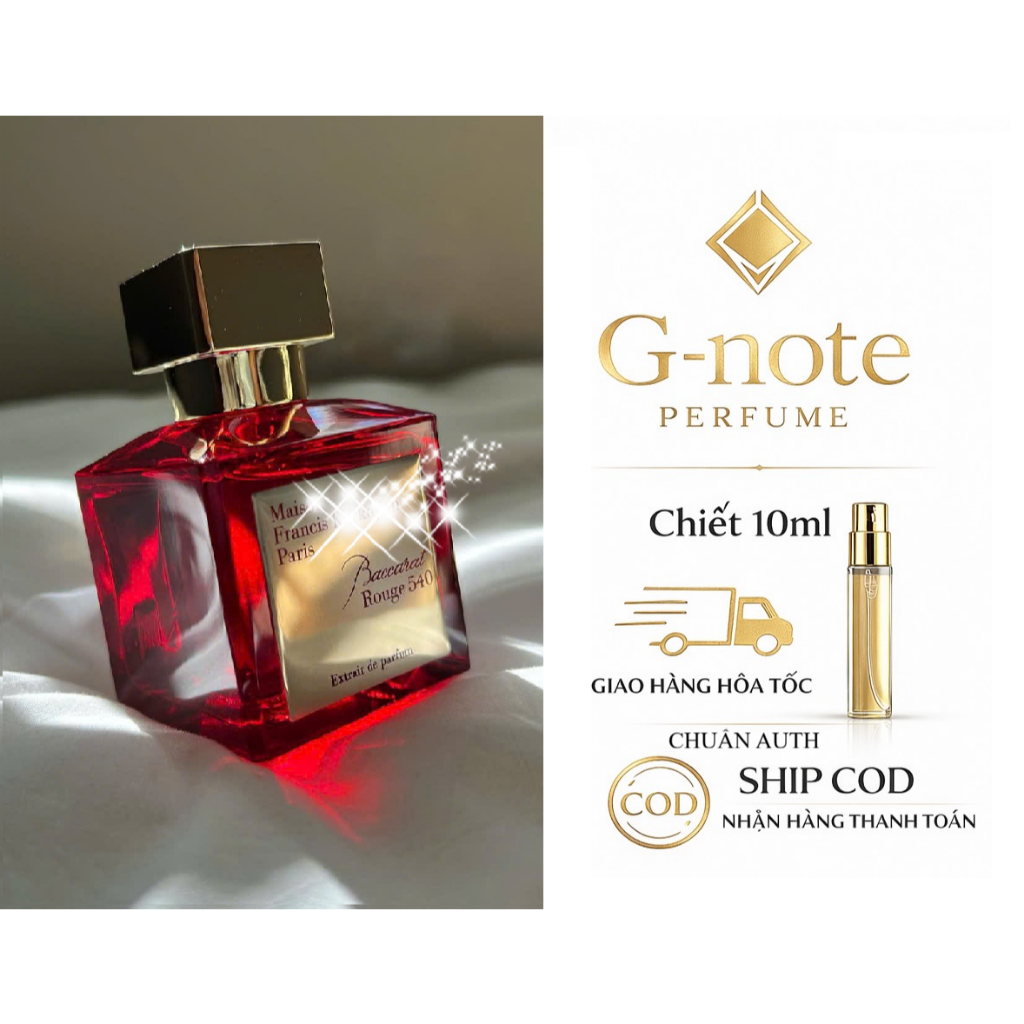 CHIẾT 10ML - UNISEX 𝗠𝗙𝗞 𝗕𝗔𝗖𝗔𝗥𝗔𝗧 𝟱𝟰𝟬 𝗘𝗫𝗧𝗥𝗔𝗜𝗧 𝗗𝗘 𝗣𝗔𝗥𝗙𝗨𝗠 - CHUẨN AUTH