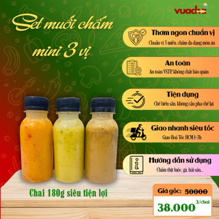 [Giao Toàn Quốc] Set Muối Chấm 3 vị - (xanh - đỏ - tiêu đen)