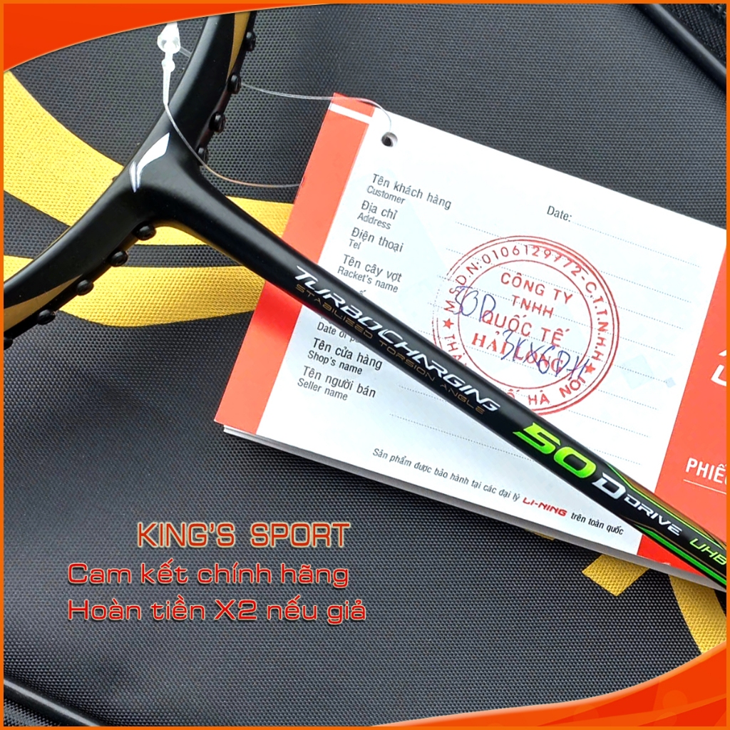 Vợt Cầu Lông Lining Turbo Charging 50D Chính Hãng | 4U Nặng Đầu 306mm – Smash Mạnh, Công Thủ Linh Ho