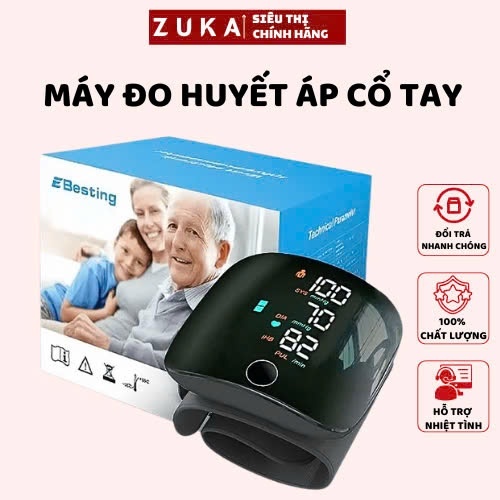 Máy Đo Huyết Áp Màn Hình LED Yatasmart Đọc Kết Quả Bằng Tiếng Việt-Cổ Tay Độ Chính Xác Cao