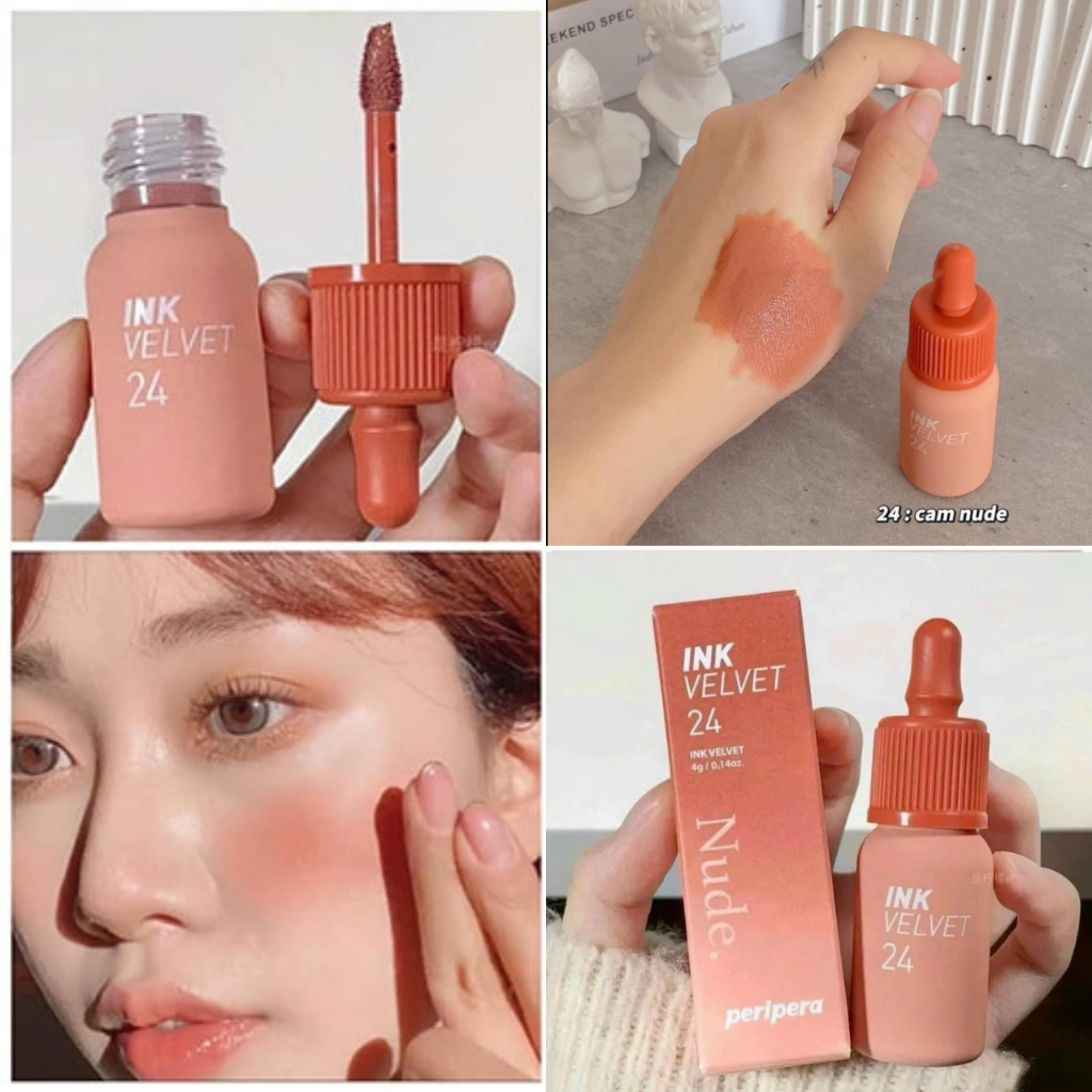 Son Ink 24 Cam Nude Phù hợp làm son base, Son Ink 24 Milky Nude