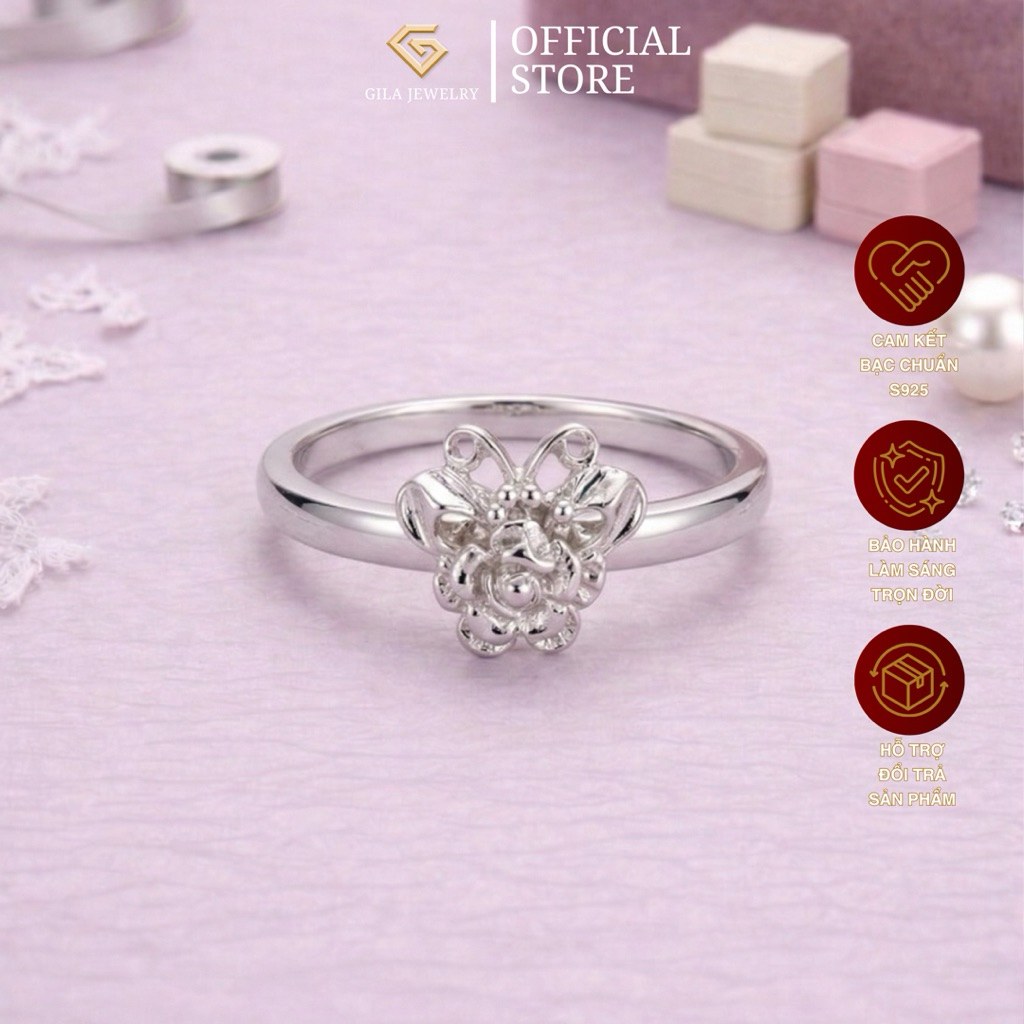Nhẫn bạc Ý Blooming Grace S925 đính kết đá Cubic Zirconia | Gila Jewelry