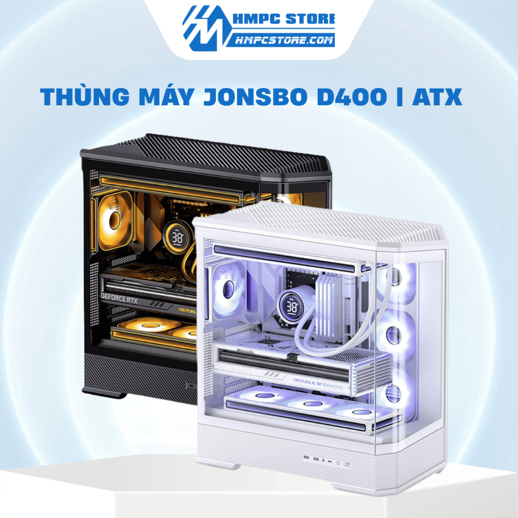 Case - Thùng máy Jonsbo D400 | ATX, bảo hành 12 tháng