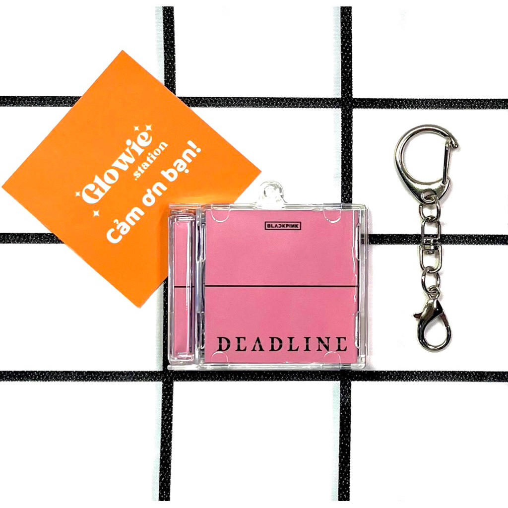Móc khóa Mini CD EP DEADLINE - BLACKPINK có NFC quét link nhạc