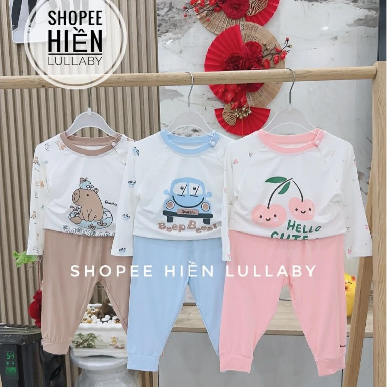 [Avaler/Chính Hãng] Bộ quần áo dài tay Avaler chất sợi tre cho bé trai, bé gái