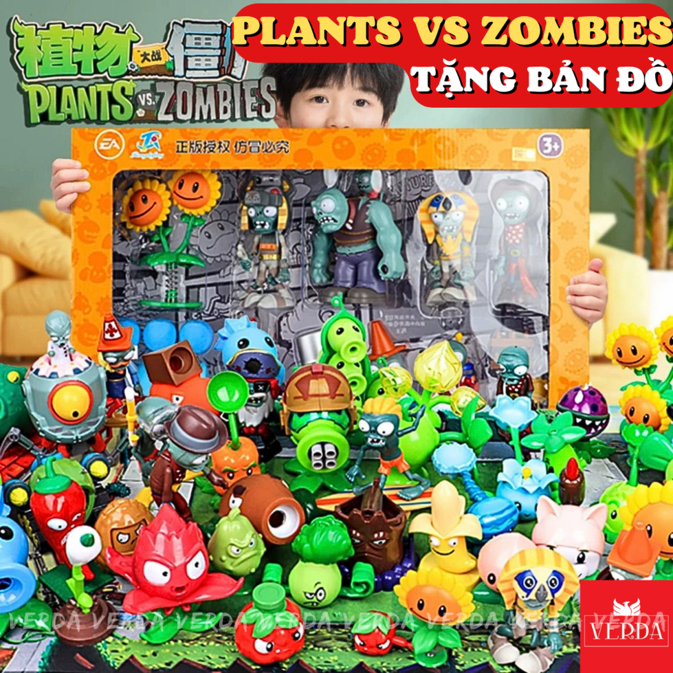 [TẶNG BẢN CHIẾN ĐẤU] Plants và Zombies đồ chơi mô hình cây zombie - bộ hộp zoombie plant cho bé batt