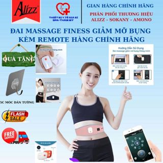 QUÀ TẶNG - FREESHIP +Đai massage giảm mỡ bụng FITNESS, Cao cấp chính hãng, Đai lưng muối ngải cứu
