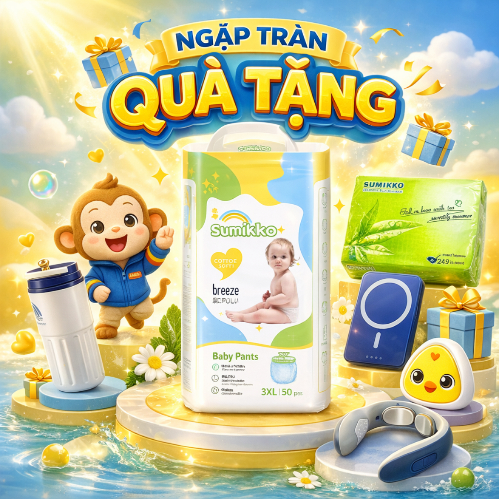 [ Tặng Quà full ] Tã Bỉm Sumikko đủ size Siêu Thấm Hút, Mỏng Nhẹ Như Lụa ( Stepbaby, Royal soft )