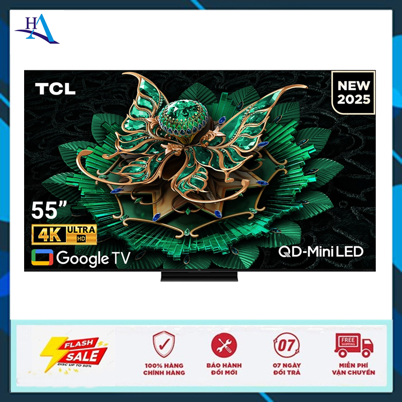 Google Tivi QD-Mini LED TCL 4K 55 inch 55C7K (Miễn phí giao tại HCM-ngoài tỉnh liên hệ shop)
