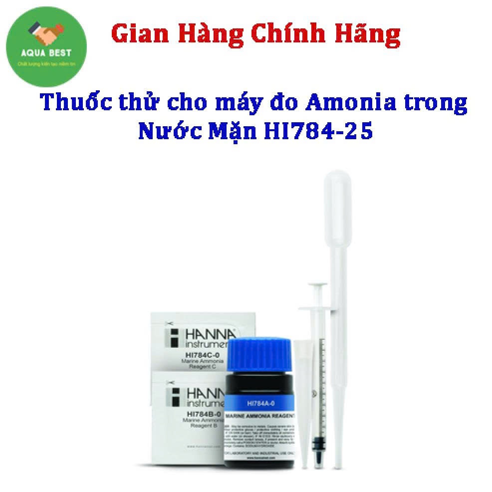 [Chính Hãng] Thuốc Thử Amoni dùng Cho Máy HI784, 25 Lần Đo HI784-25, Hãng Hanna
