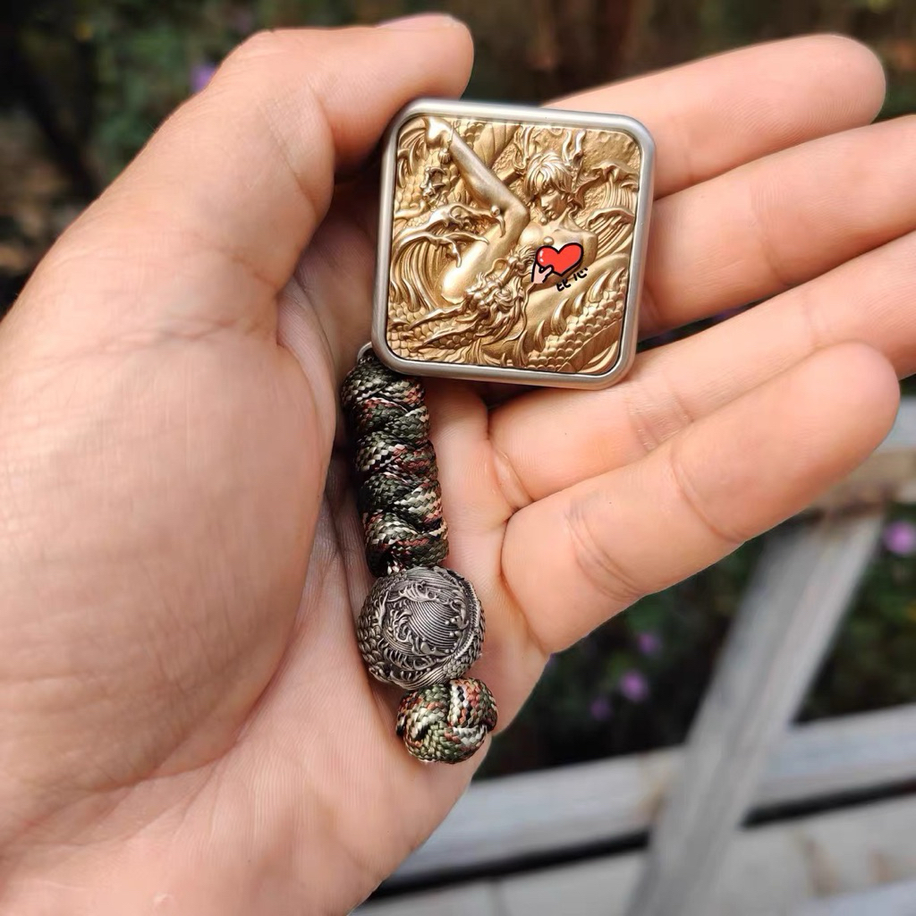 Fidget Slider - HERO Square Slider - Thẻ Đảy EDC Kim Loại - Đồ chơi giảm stress