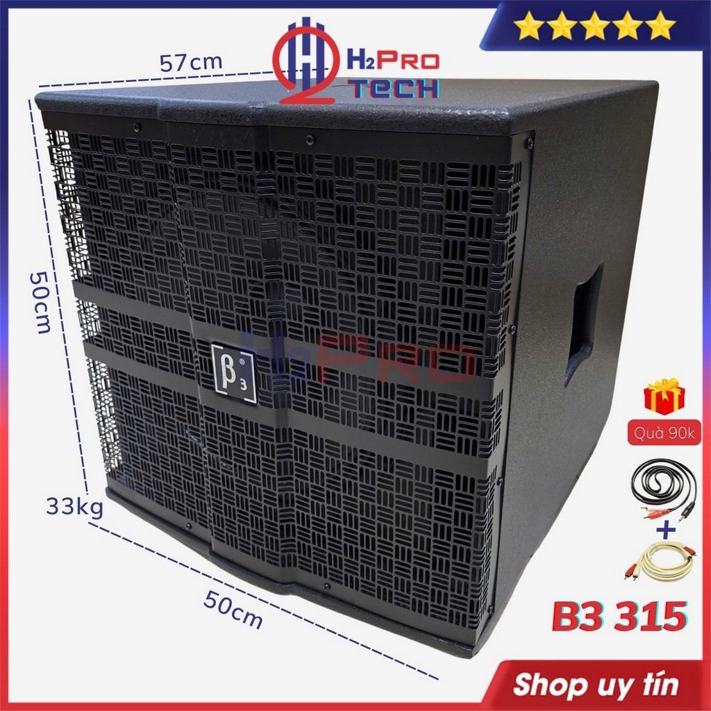 LOA SUB ĐIỆN 40 B3 315 Nguồn Xuyến 700W Cao Cấp (Tặng Dây AV), Loa Trầm Điện Bass 40 Karaoke - H2pro