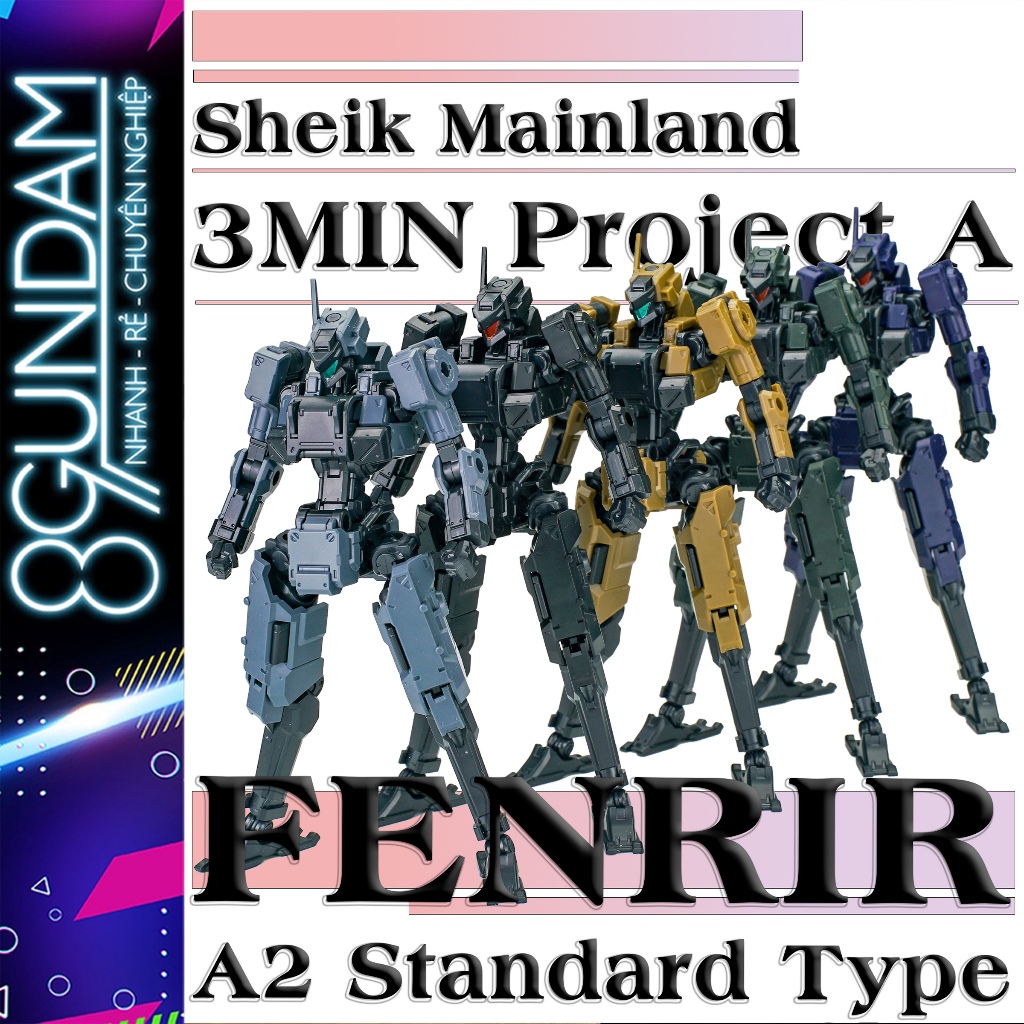 [CÓ ẴN] Mô Hình Lắp Ráp 1/18 3Min Project A - FENRIR A2 Standard Type  (tặng kèm base)S