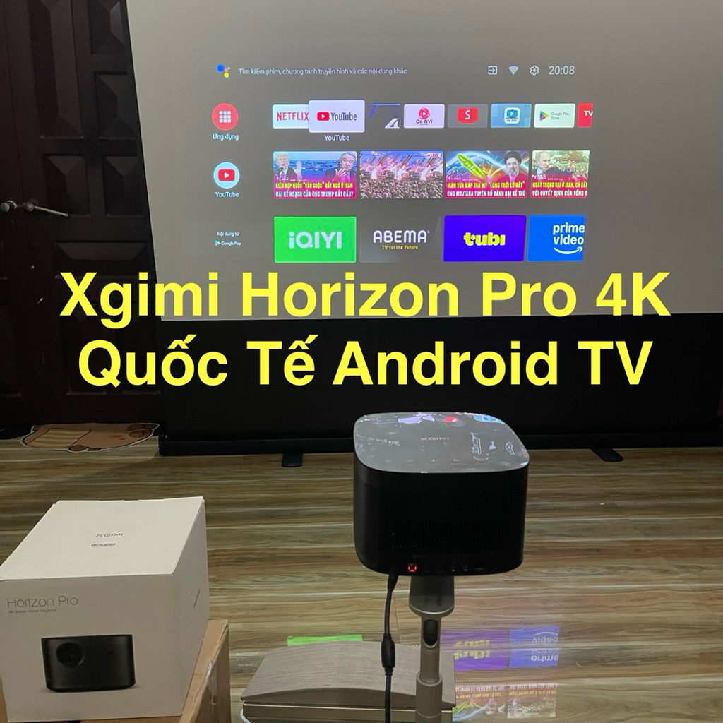 Máy Chiếu Xgimi Horizon Pro 4K. Used Quốc Tế Android TV, Cài Sẵn Netflix, Phim4K free, Bóng Đá…Tìm k
