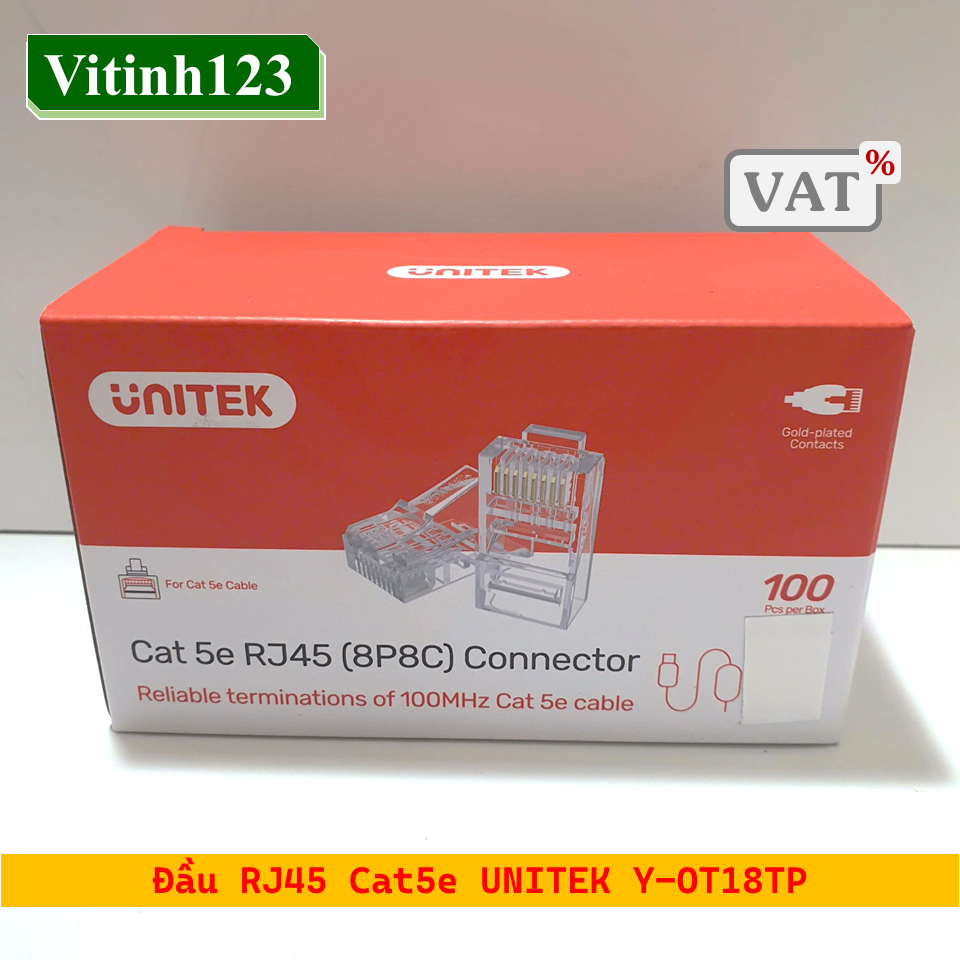 Đầu RJ45 UNITEK  Cat5e Y-OT18TP, Cat6 Y-OT19TP, Cat6 OT1091ATP01
