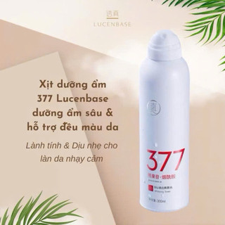 Xịt dưỡng ẩm 377 Lucenbase dưỡng ẩm sâu và hỗ trợ đều màu da 300ml