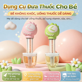 Dụng Cụ Bơm Thuốc Cho Bé, Ống Uống Thuốc Cho Trẻ, Ống Đút Thuốc Silicon Mềm An Toàn Chống Sặc