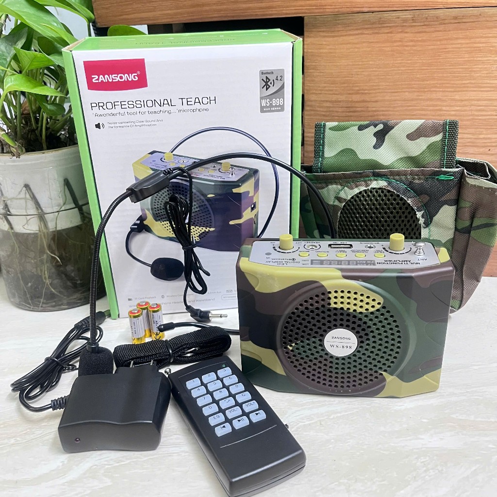 Loa WS898 điều khiển từ xa mẫu mới nhất có bluetooth, tiếng to pin khỏe