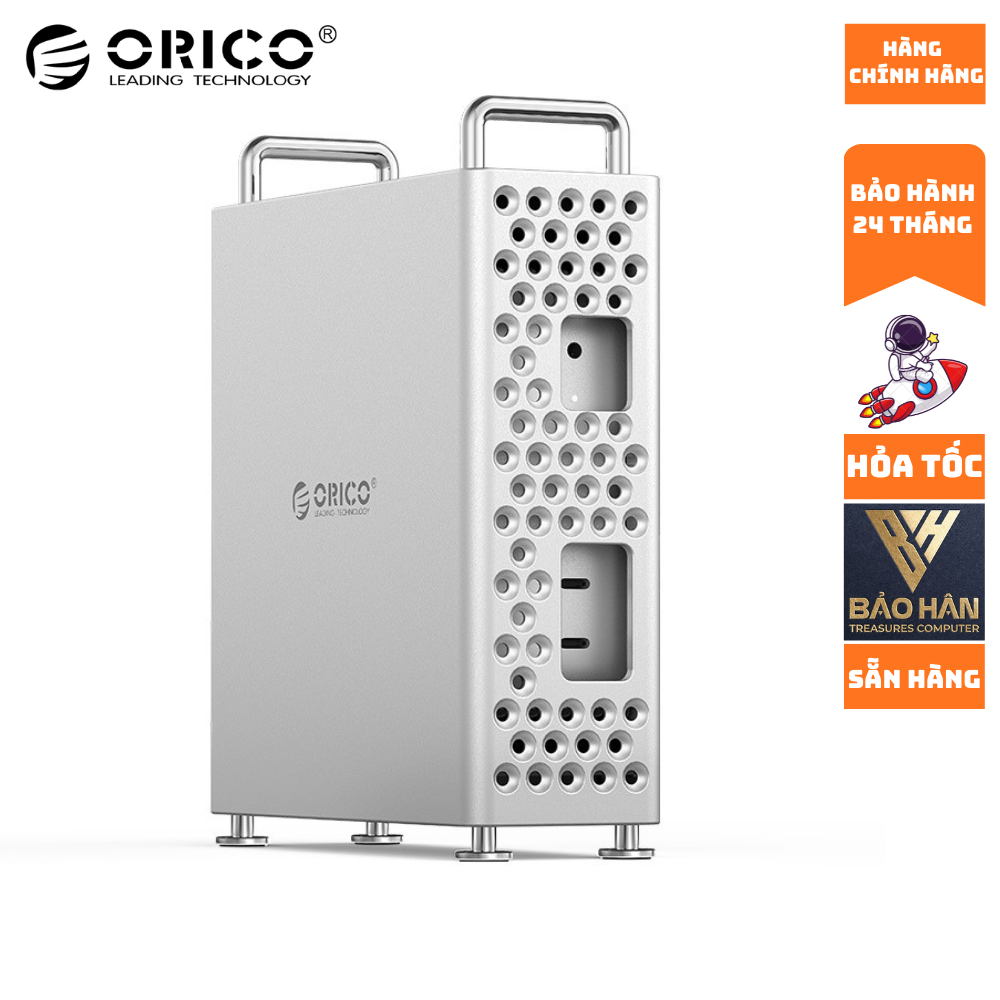 Case bảo vệ Mac MiniPro ORICO-MS10-SV-EP bằng Hợp kim nhôm - Hàng Chính Hãng