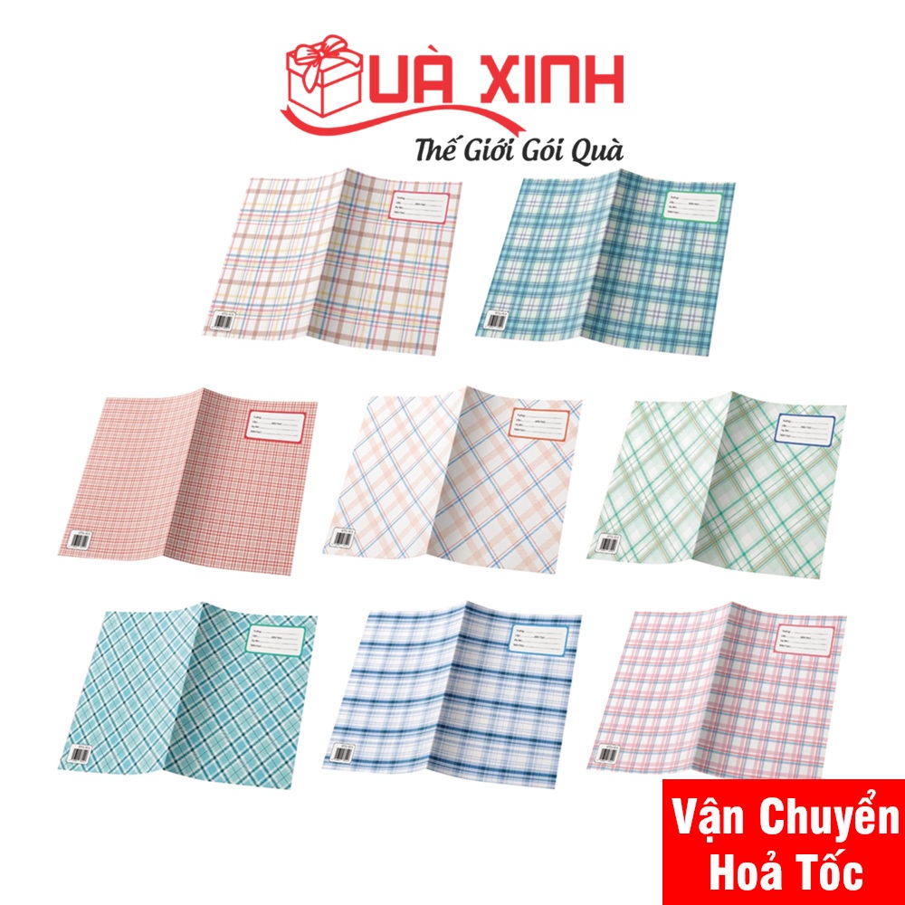 Set 10 Bao Bọc Bìa Vở [ Chủ Đề Sọc ] Bao Tập Chống Bẩn Chống Nước ( # BT - B5 )