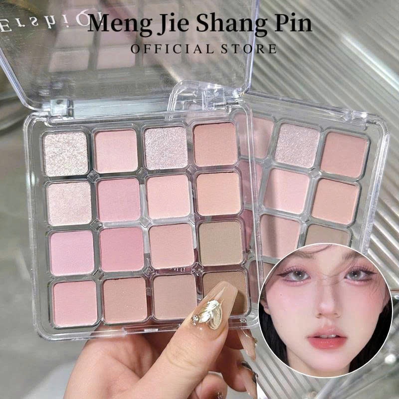 Ershiqi 16 Màu Nhỏ Tâm Trạng Phấn Mắt Mờ Ngọc Trai Mịn Lấp Lánh Trang Điểm Hàng Ngày Phấn Mắt Ershiq