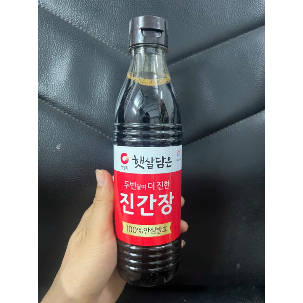 XÌ DẦU CHẤM JIN VỊ ĐẬM, NƯỚC TƯƠNG JIN GANJANG HÀN QUỐC 500ML - 진간장