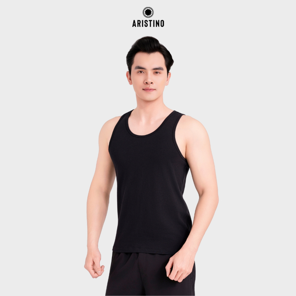 [NEW] Áo Ba Lỗ Nam Tanktop màu Đen Aristino, chất Cotton cao cấp thấm hút mồ hôi tốt - ATT601EDP01