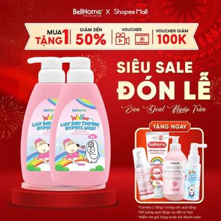 Combo Dung dịch vệ sinh bé gái Lucy 300ml Bellhome - Làm sạch Hiệu quả An toàn cho bé từ 1 tuổi