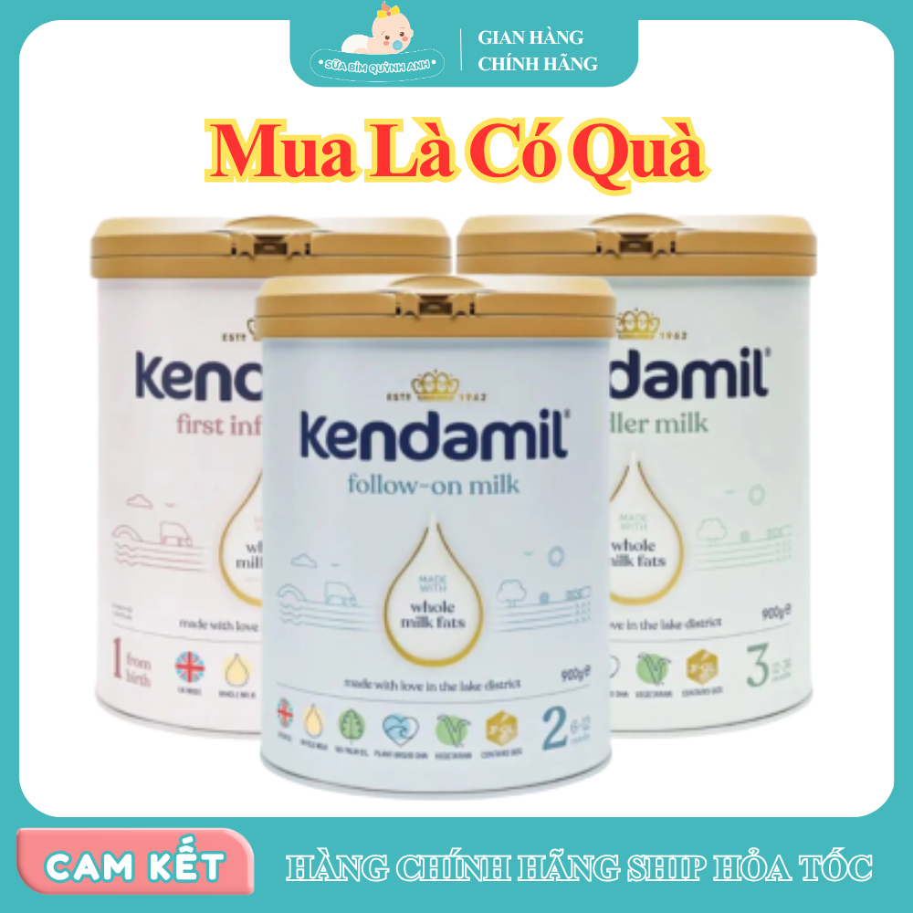 Sữa Kendamil Classic số 1, 2, 3, sữa công thức nguyên kem lon 800g