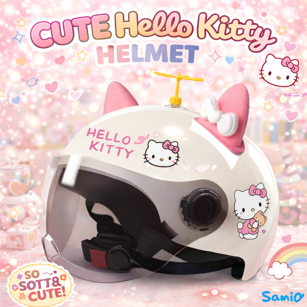 Mũ bảo hiểm Hello Kitty/ Nón bảo hiểm Hello Kitty