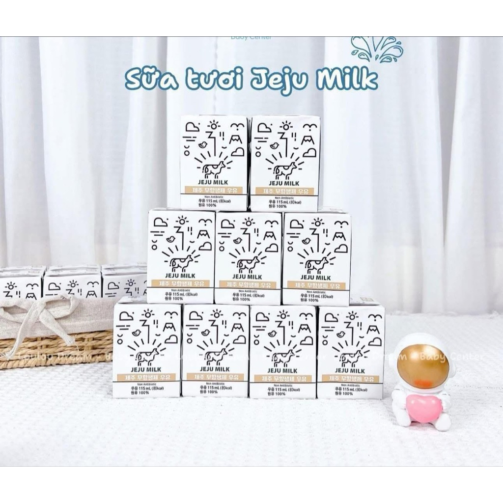 Sữa tươi Jeju milk organic không kháng sinh hộp 115ml ( khay 24 hộp) -Khanhlinhbaby)