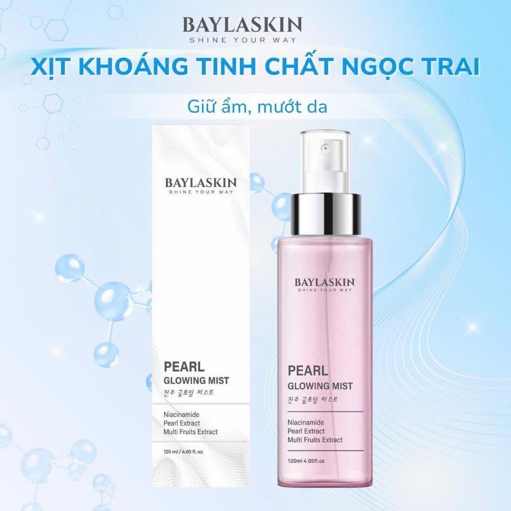 XỊT KHOÁNG PEARL GLOWING MIST – BARBIE SKIN [BAYLASKIN]