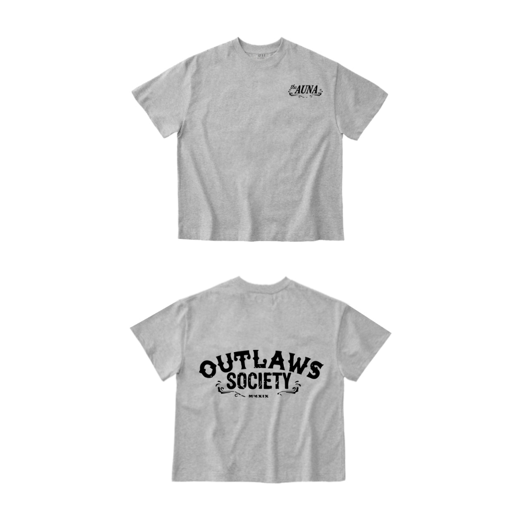 OUT LAWS - Áo thun Form BOXY THE AUNA chất liệu cotton 280gsm đã xử lý co rút.