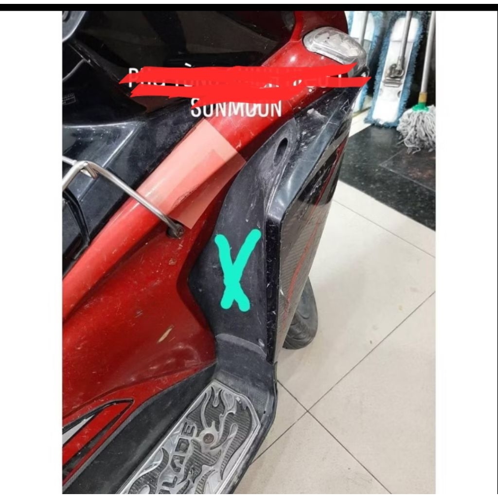 "ốp trước bên trong yếm ab 110 đầu to bò , phụ kiện chất lượng cho xe máy"