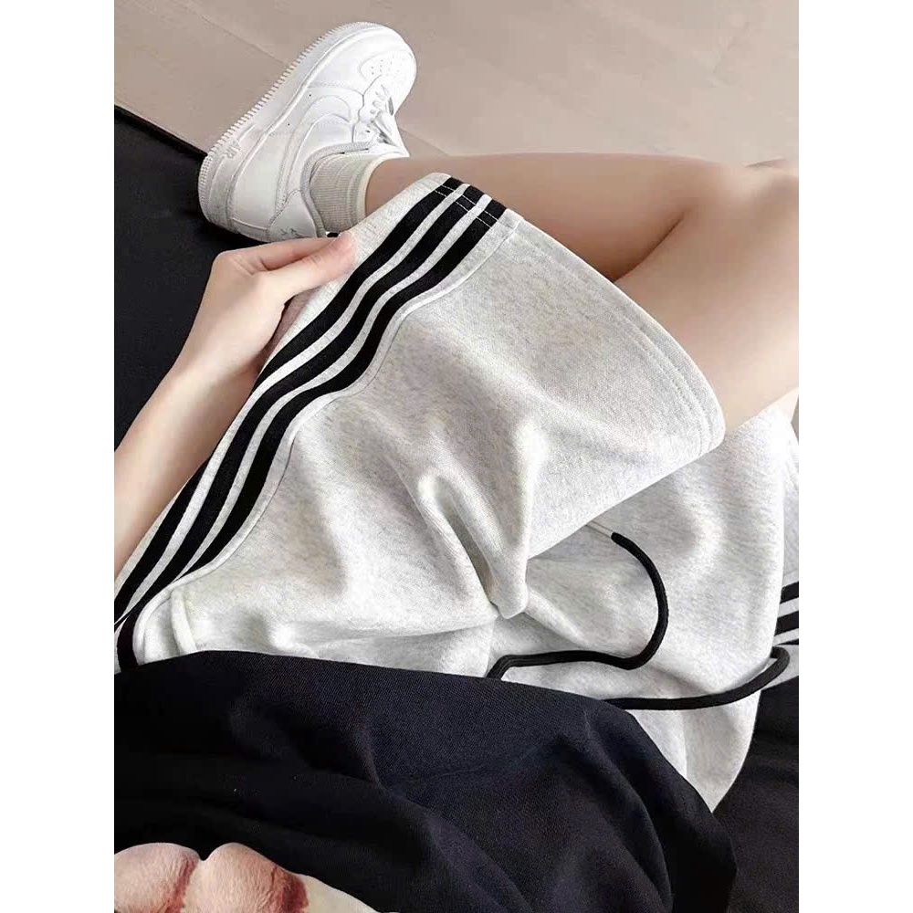 Quần Short Nam Nữ Lửng 3Sọc Ống Suông Rộng 3 Màu Xám,Chì,Đen Wash Retro Quần  Short Form Lửng