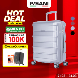 [ĐỦ SIZE] Vali Kéo Du Lịch Pisani TATTI - Size 20/24/28, Vali MIA Chính Hãng, Nhựa PC Cao Cấp, Khóa số TSA