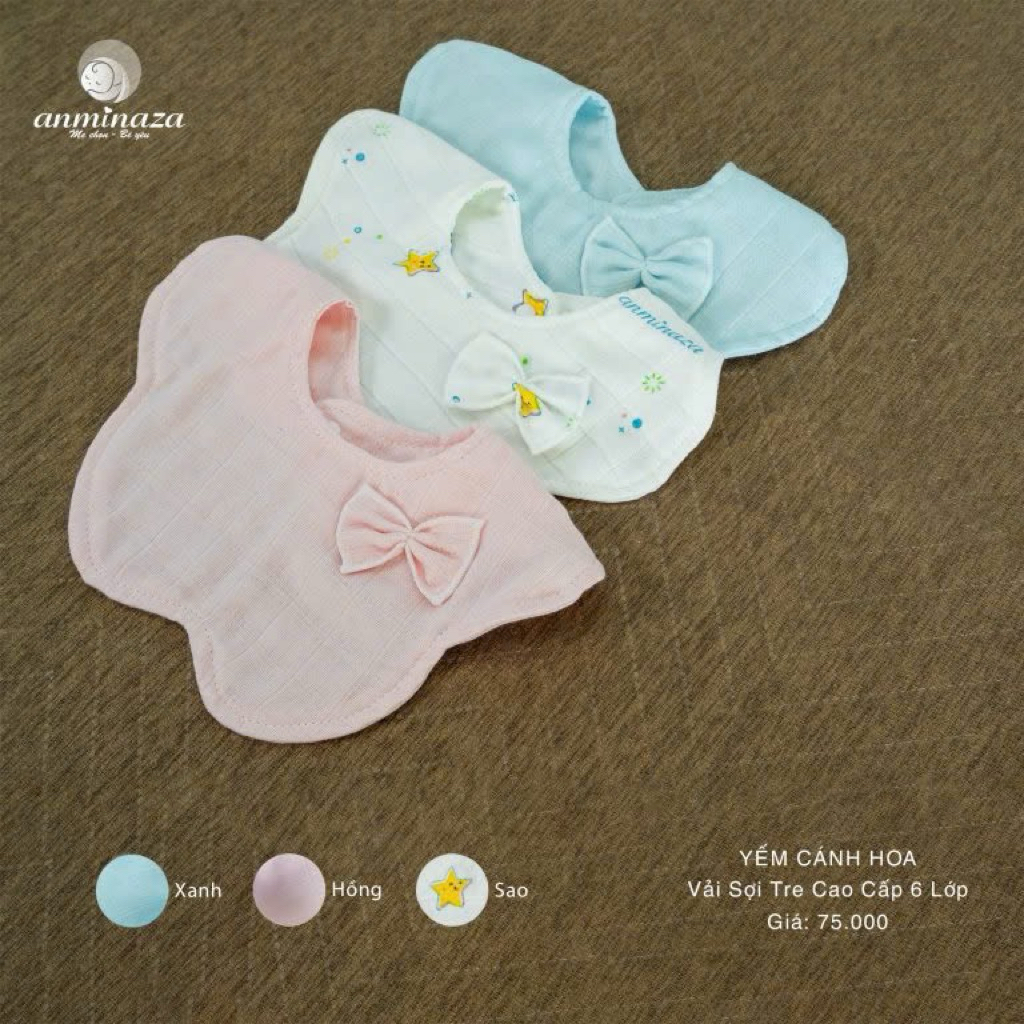 Yếm Sợi Tre 6 Lớp Aminaza Cho Bé