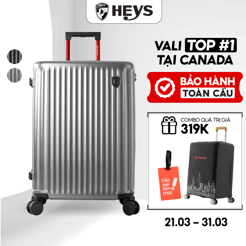 [DEAL SỐC] Vali Công Nghệ Heys SMART - size 20/24/28, Nhựa PC Cao Cấp, Mở Khoá TSA Bluetooth, Cảnh B