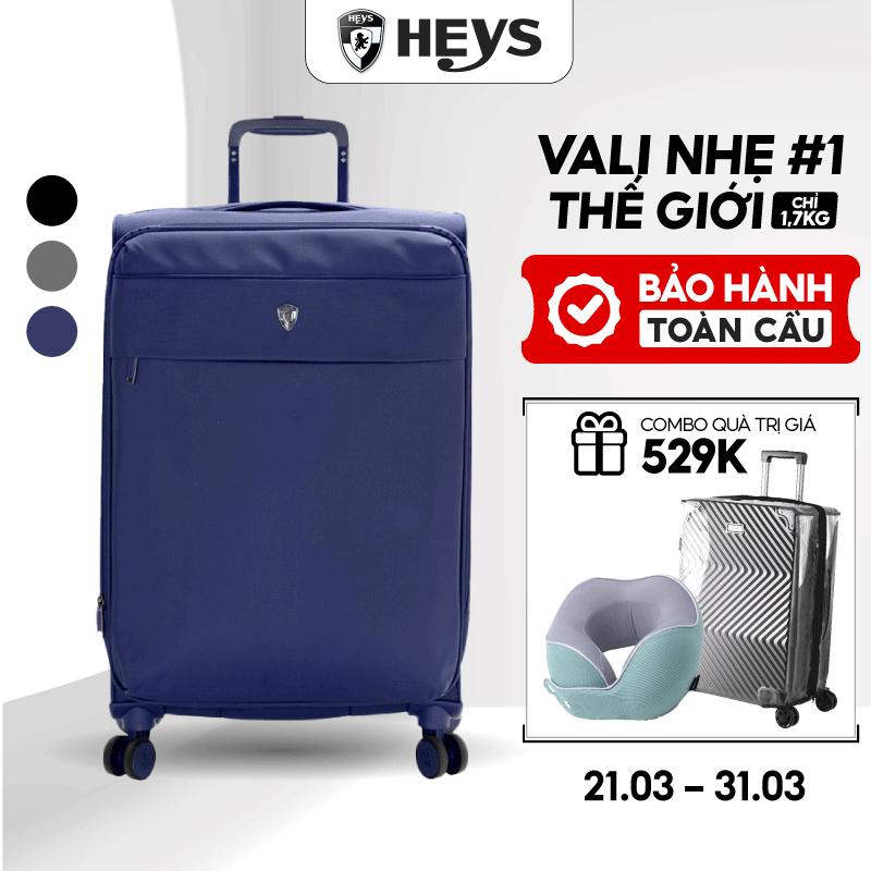 [VALI NHẸ #1 THẾ GIỚI] Vali Vải Du Lịch Heys Xero Elite 2.0 - Chuyên Đi Quốc Tế, Bảo Hành Toàn Cầu