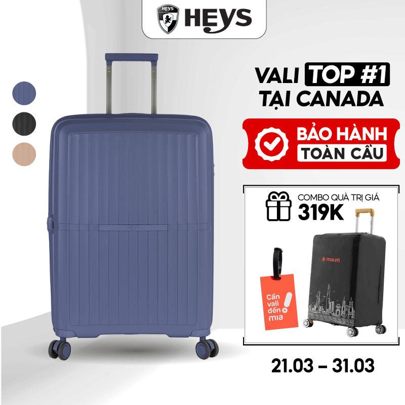 [ DEAL SỐC ] Vali Kéo Du Lịch Heys Airlite - Nhựa Duraflex cao cấp, Size 20/24/28, Khóa TSA Bảo Mật