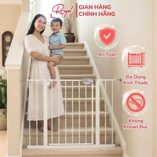 (HỎA TỐC HÀ NỘI) Thanh Chắn Cửa Royal An Toàn Cho Bé Không Cần Khoan Đục Chất Liệu Chắc Chắn