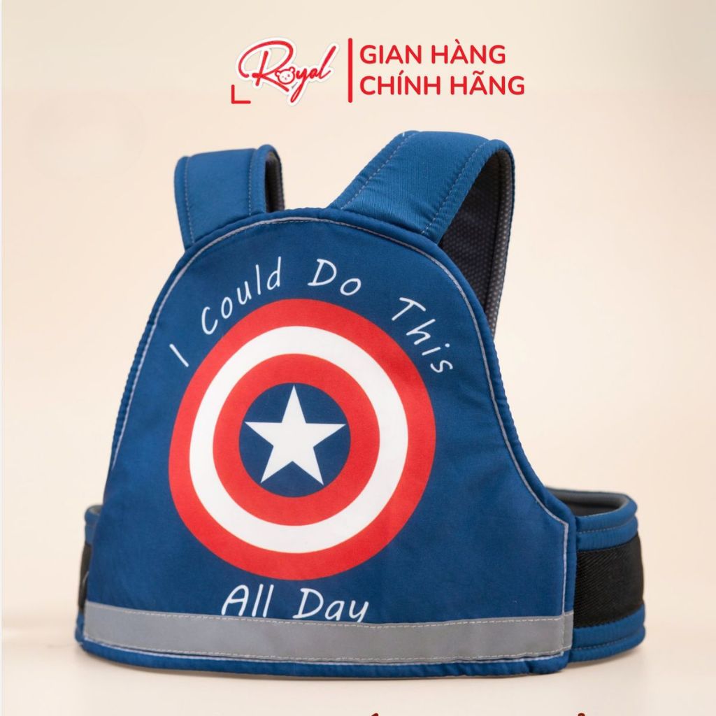 Đai Em Bé Đi Xe Máy Royal An Toàn Khóa Bấm Chắc Chắn Dải Phản Quang Nổi Bật Thoáng Mát Khi Đeo