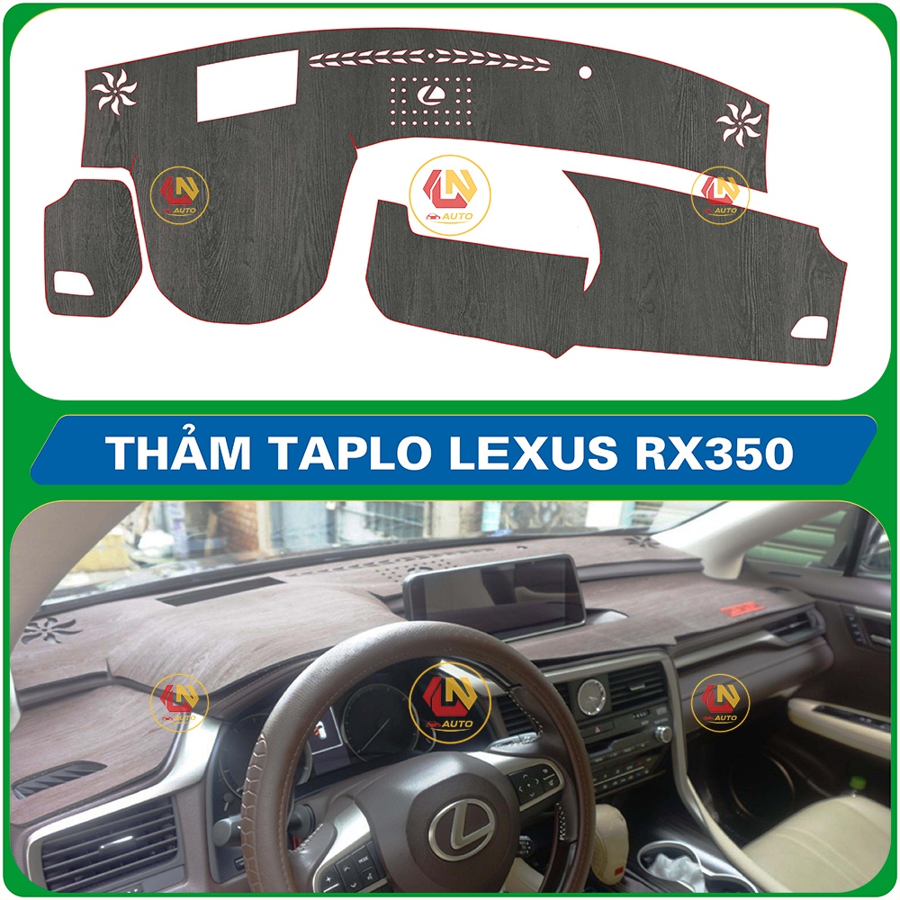[Lexus Rx300 Fsport  đời 2017 đến 2023] Thảm taplo ô tô da cacbon,da vân gỗ,và tuyết nhung 3 lớp chố