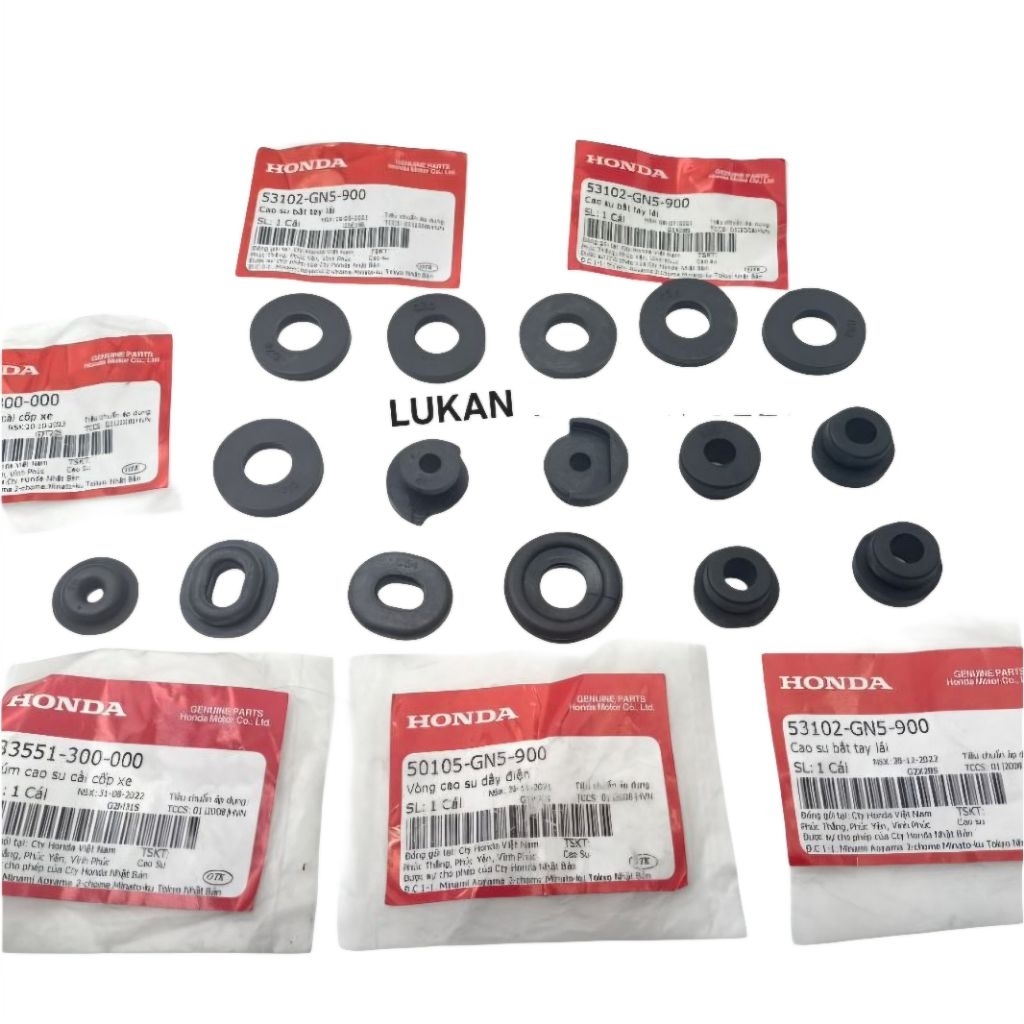 Bộ 16 cao su sườn, ghi đông, dàn áo xe DREAM zin chính hãng