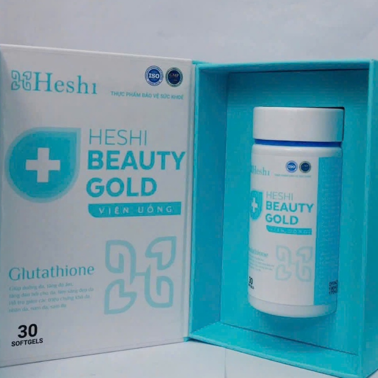 Viên uống trắng da Heshi Beauty Gold mờ nám, trắng da, cải thiện nội tiết 30v